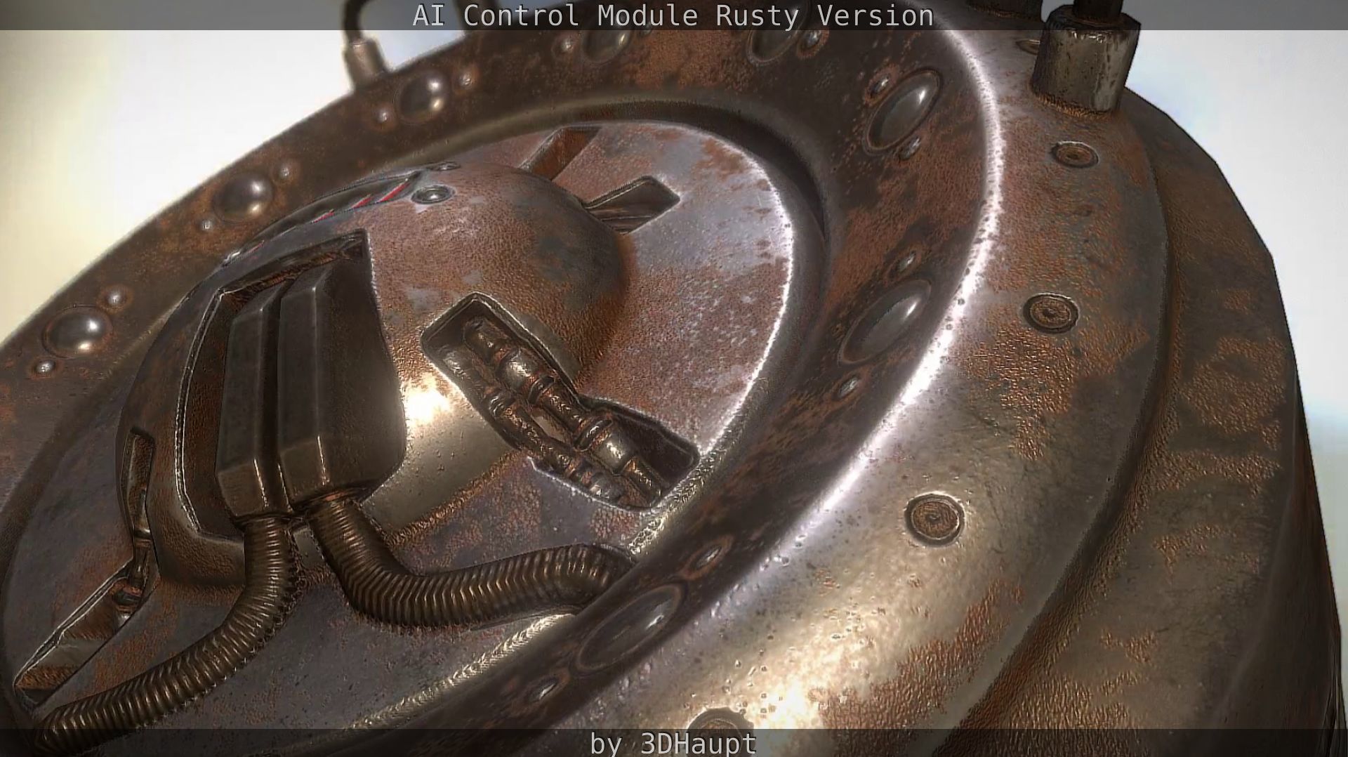 AI Control Module Rusty Version Low-poly 3D model_26