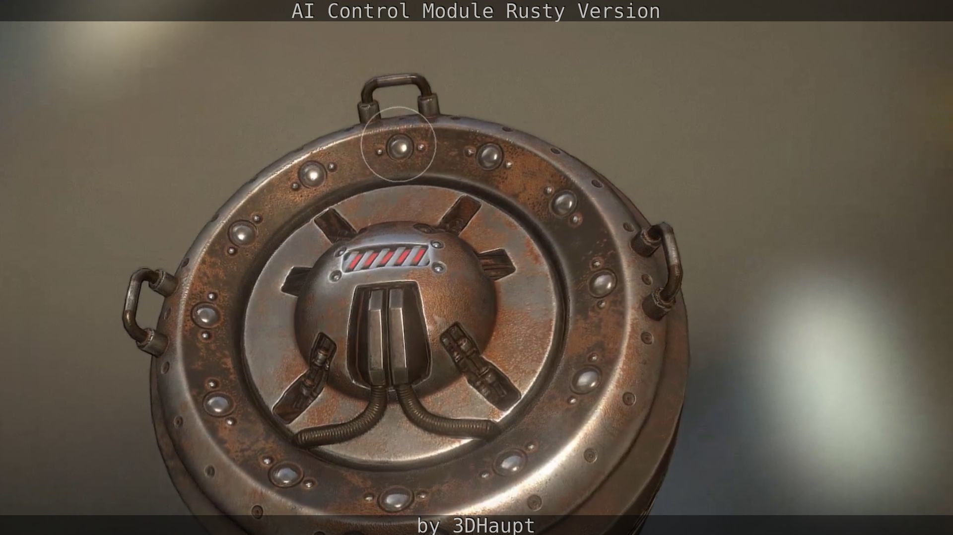 AI Control Module Rusty Version Low-poly 3D model_99