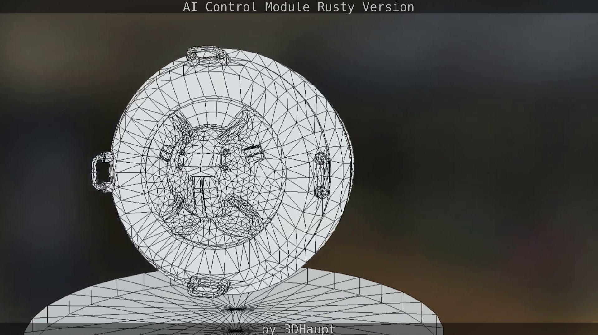 AI Control Module Rusty Version Low-poly 3D model_72