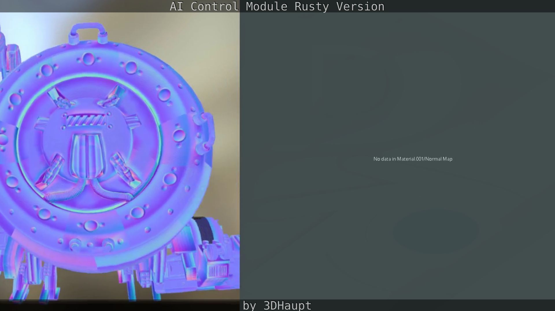 AI Control Module Rusty Version Low-poly 3D model_42