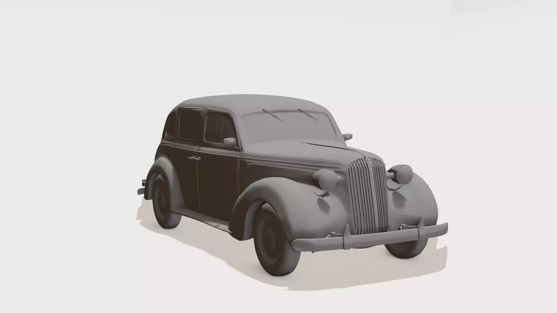 Happy Classic Cruiser Car Cute Cartoon Retro Toy Car 3D print model