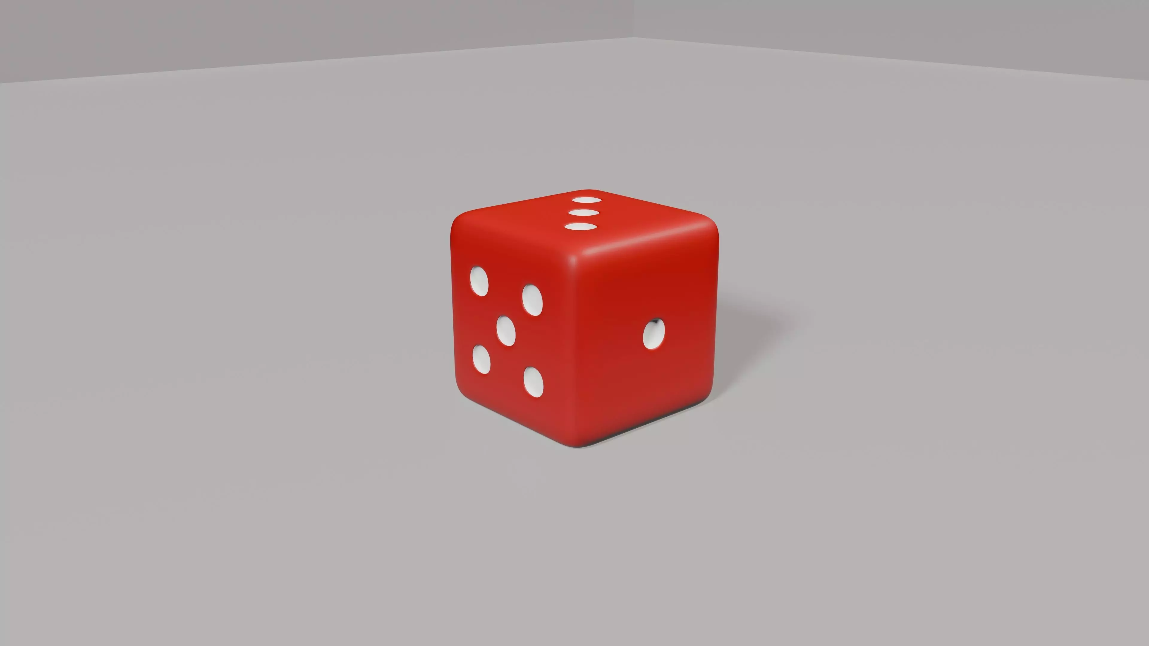 Classic red game dice Free low-poly 3D model
