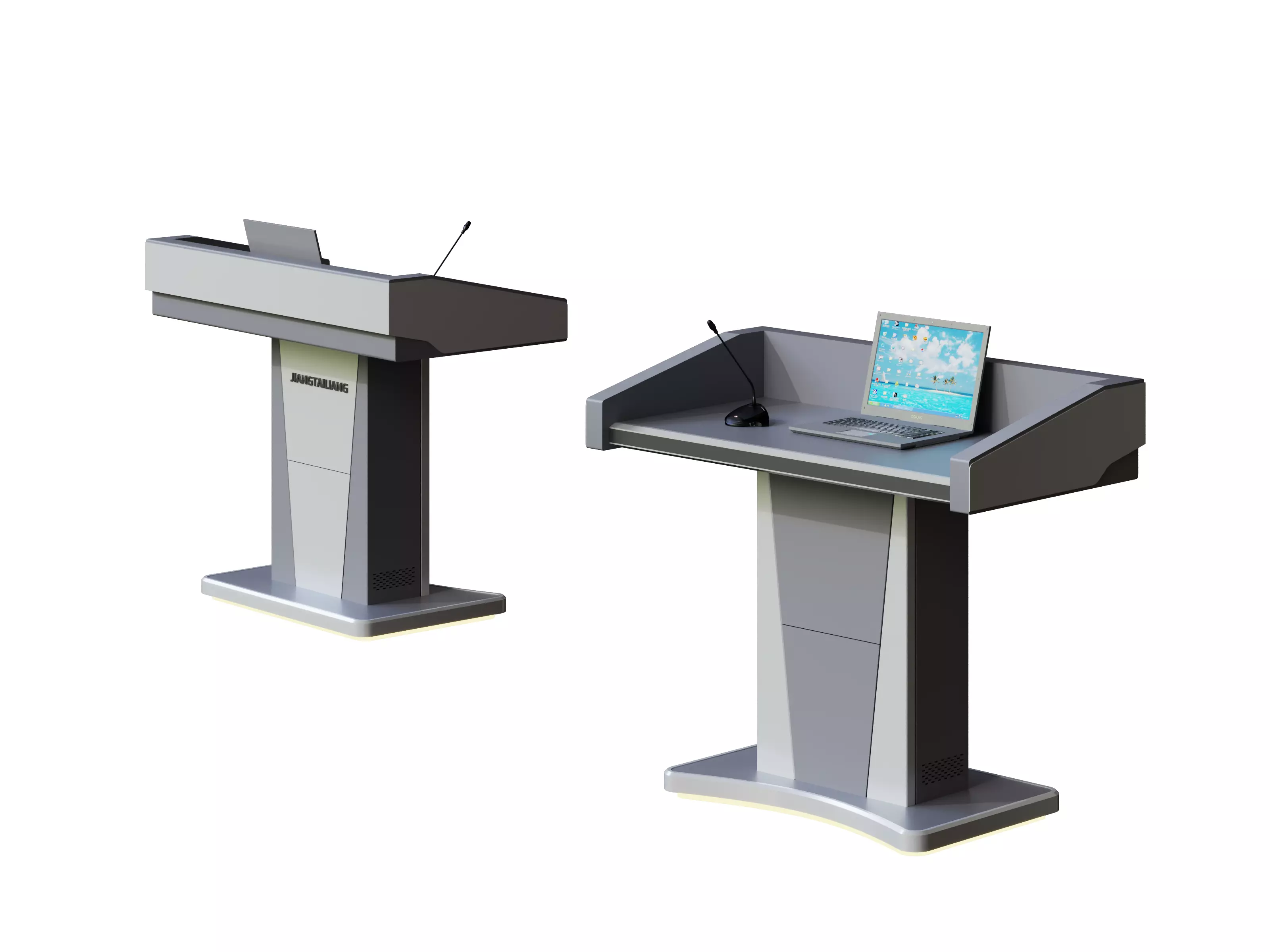 Modern Digital Podium Smart Lectern Multimedia Speech Desk 3D model