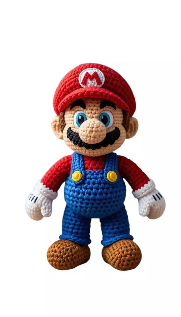 Mario Crochet Style STL Cute Amigurumi Inspired Plumber 3D print model