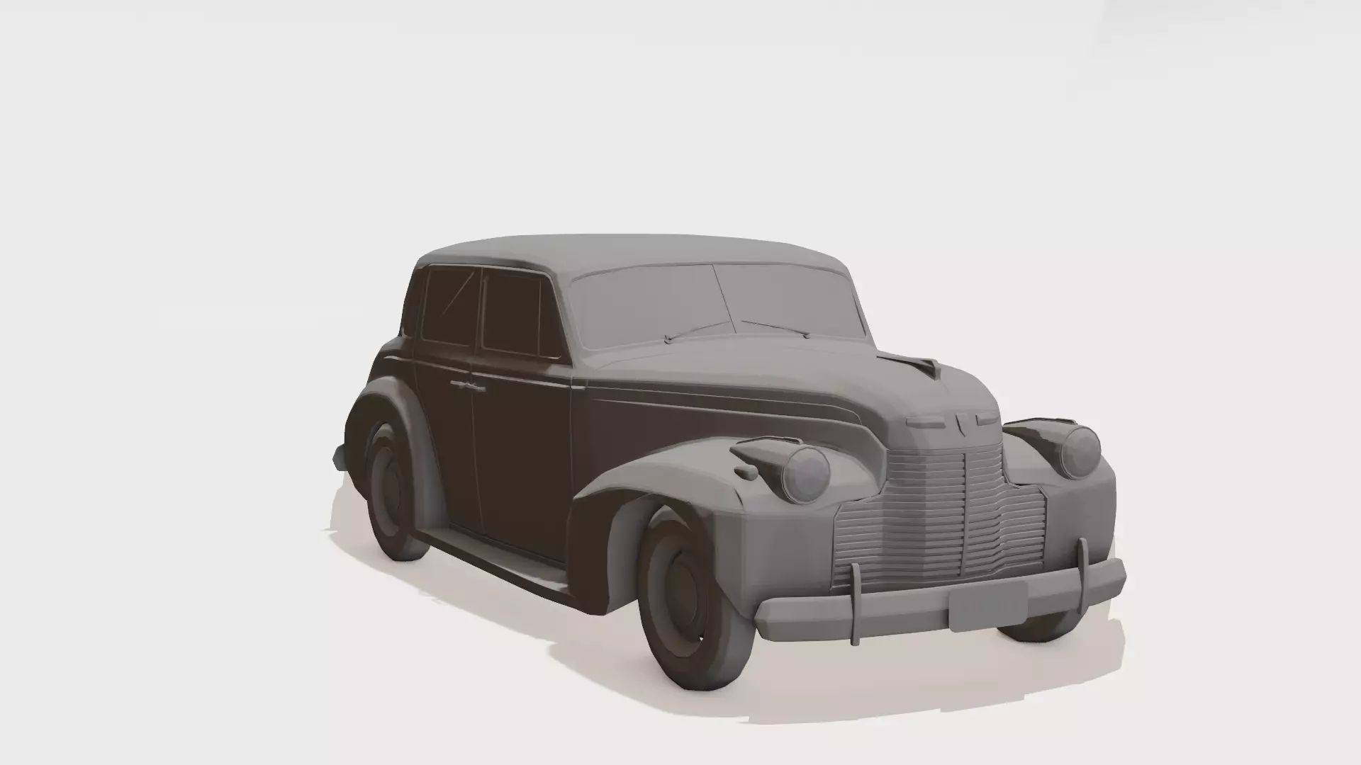 Smiley Family Cruiser Car Cute Cartoon Family Toy Car 3D print model