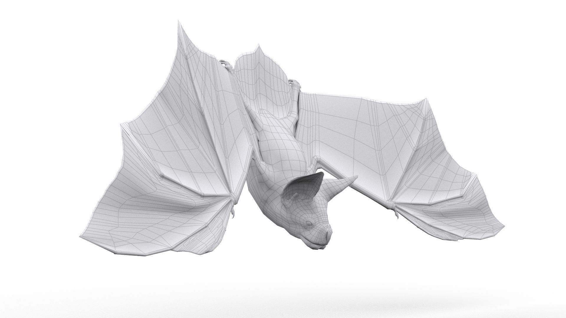 Vampire Bat Animated Low-poly 3D model_5