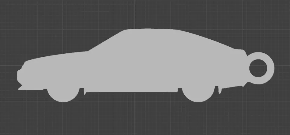 AE86 Silhouette Keychain - 3D Printable Model 3D print model