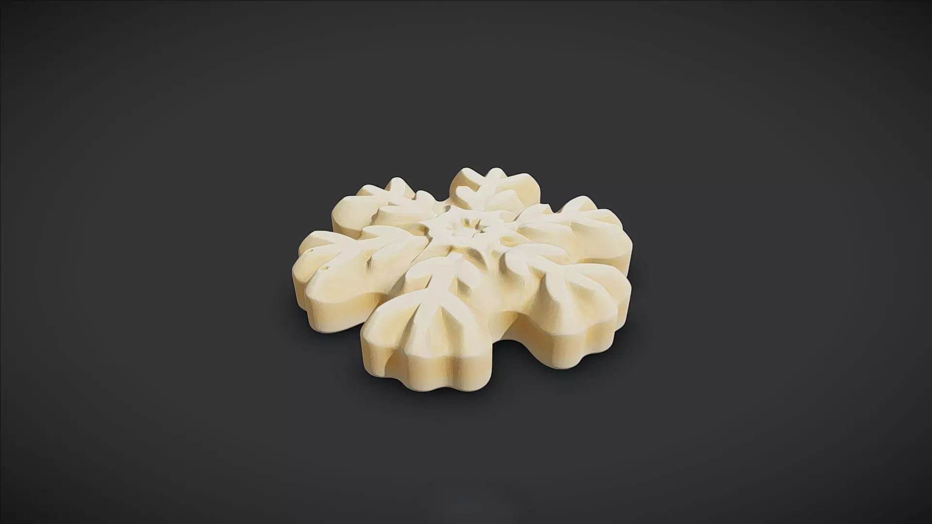 White Snowflake Chocolate 3D model