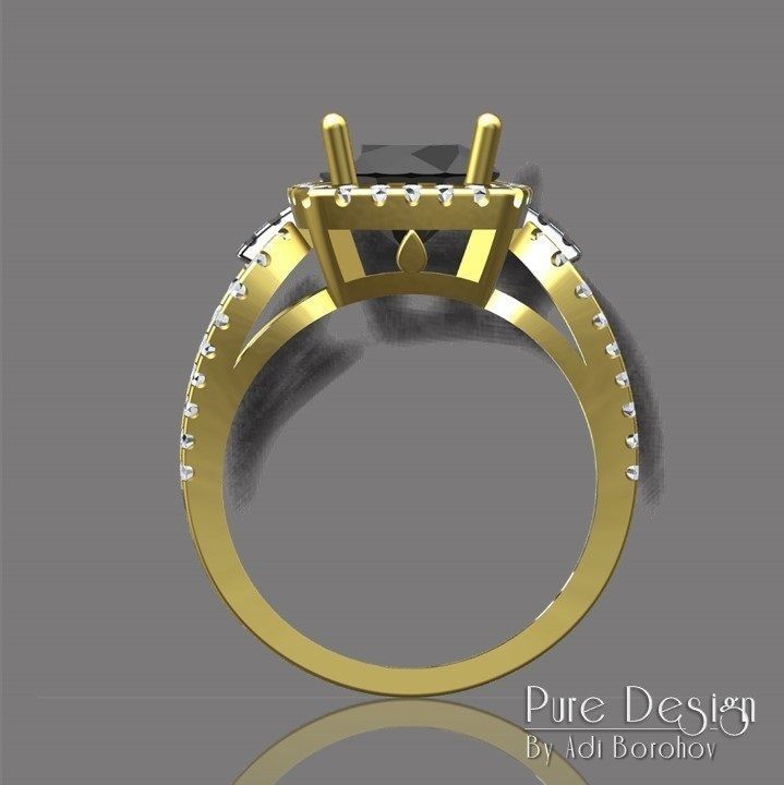 Ring Simona 2 ct 3D print model_6