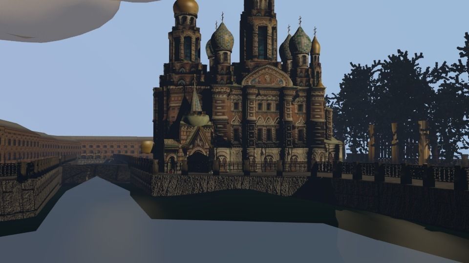 Church on Spilled Blood Low-poly 3D model_1