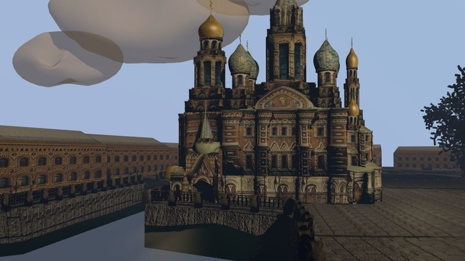 Church on Spilled Blood Low-poly 3D model