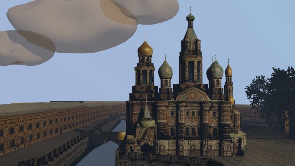 Church on Spilled Blood Low-poly 3D model_2