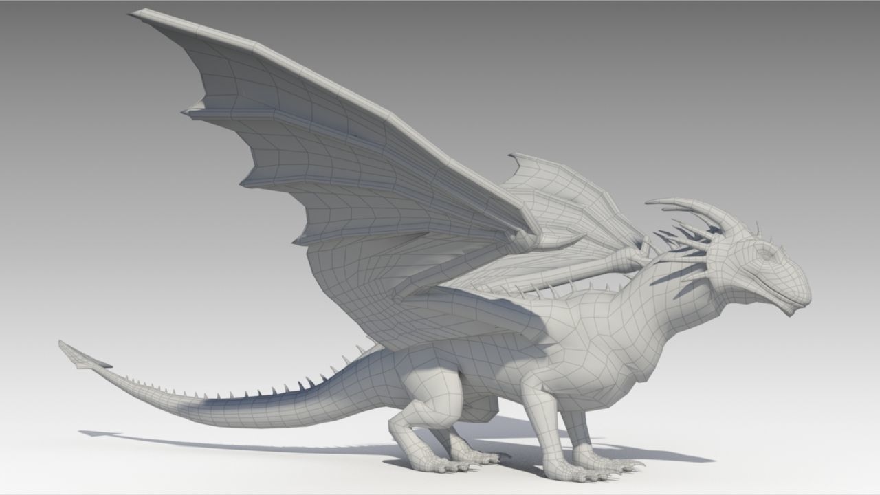 Dragon Animated Low-poly 3D model_5