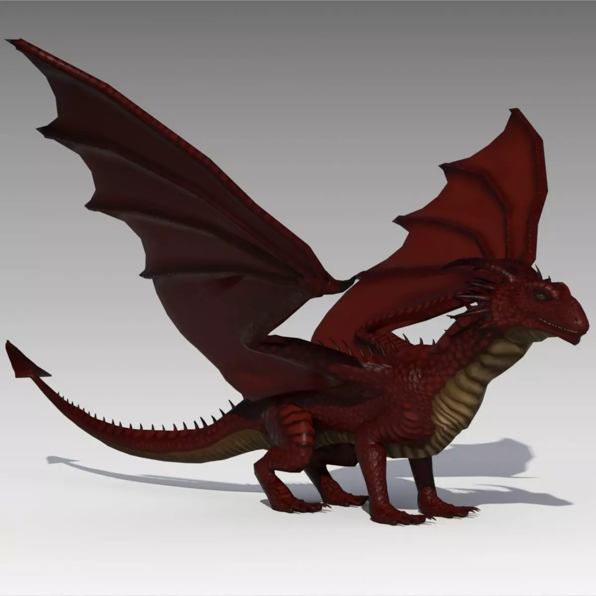 Dragon Animated Low-poly 3D model_0