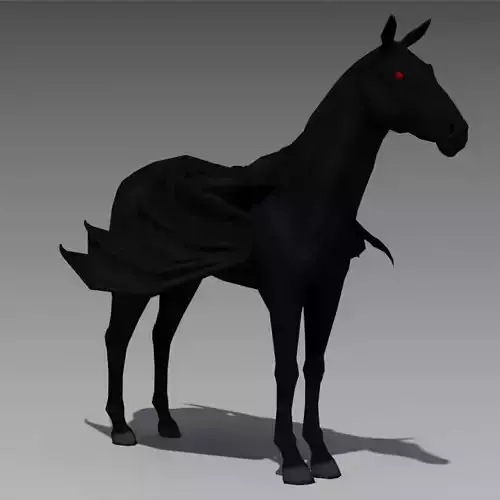 Dark Pegasus Low-poly 3D model