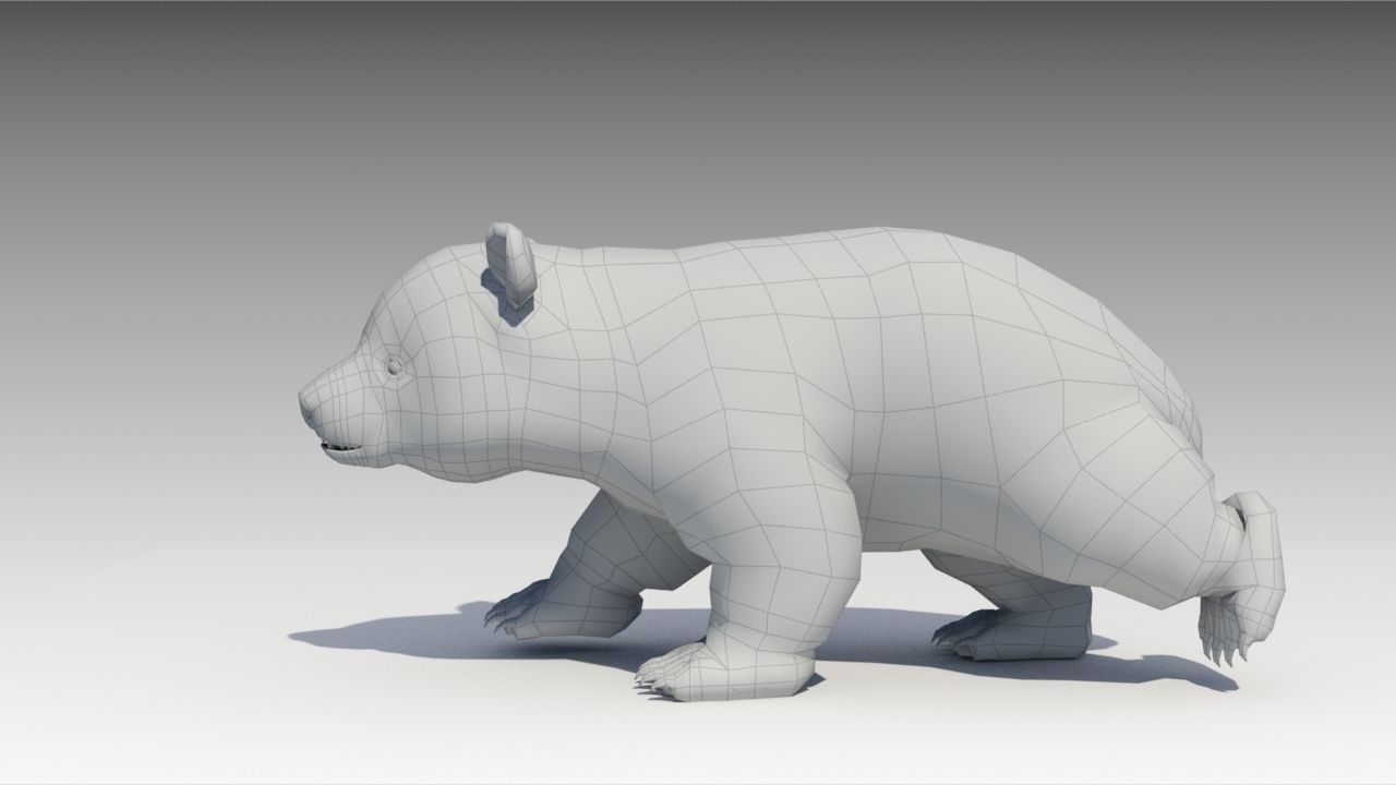 Giant Panda Animated Low-poly 3D model_5