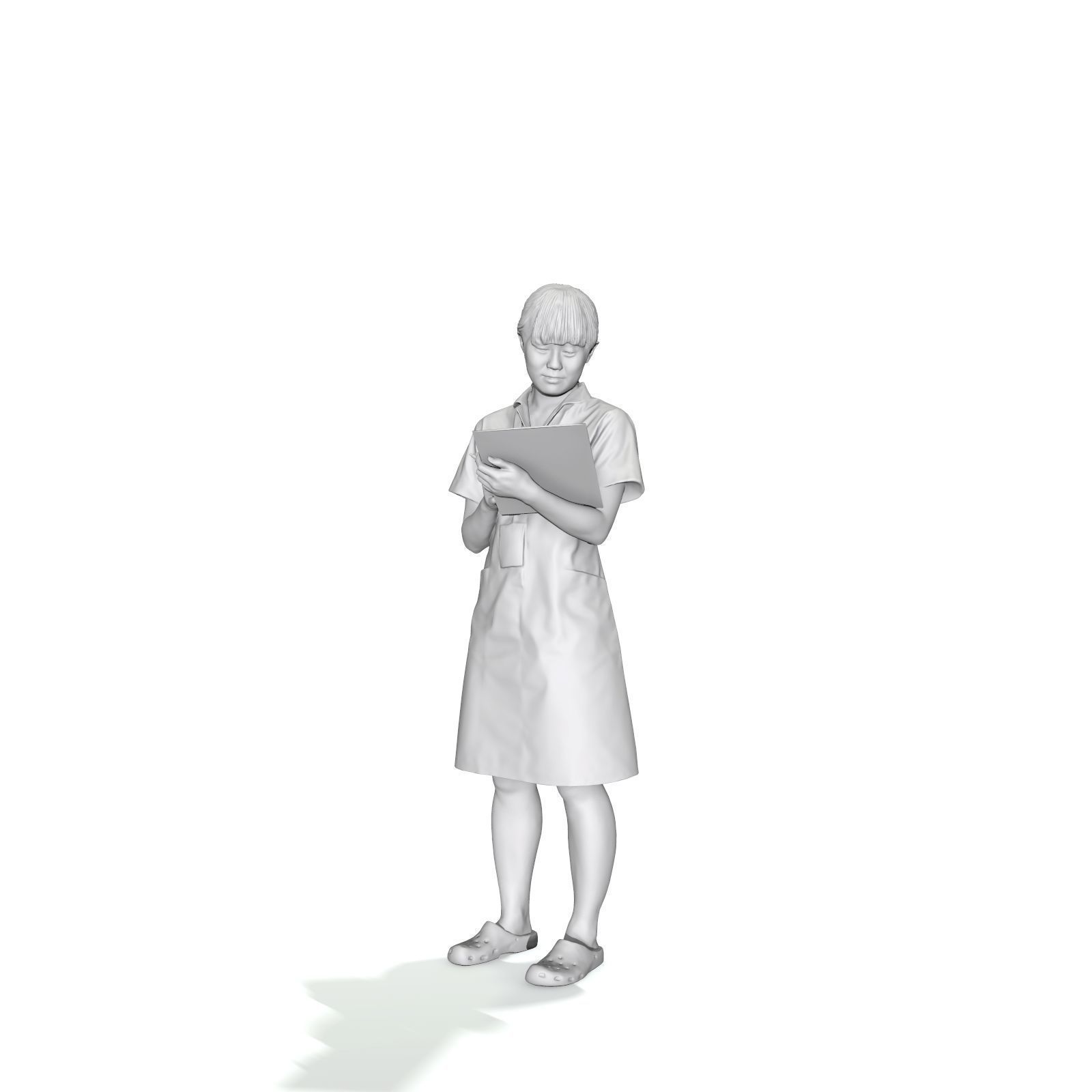Standing Nurse With A Tablet WWom0308-HD2-O01P01-S Low-poly 3D model_17