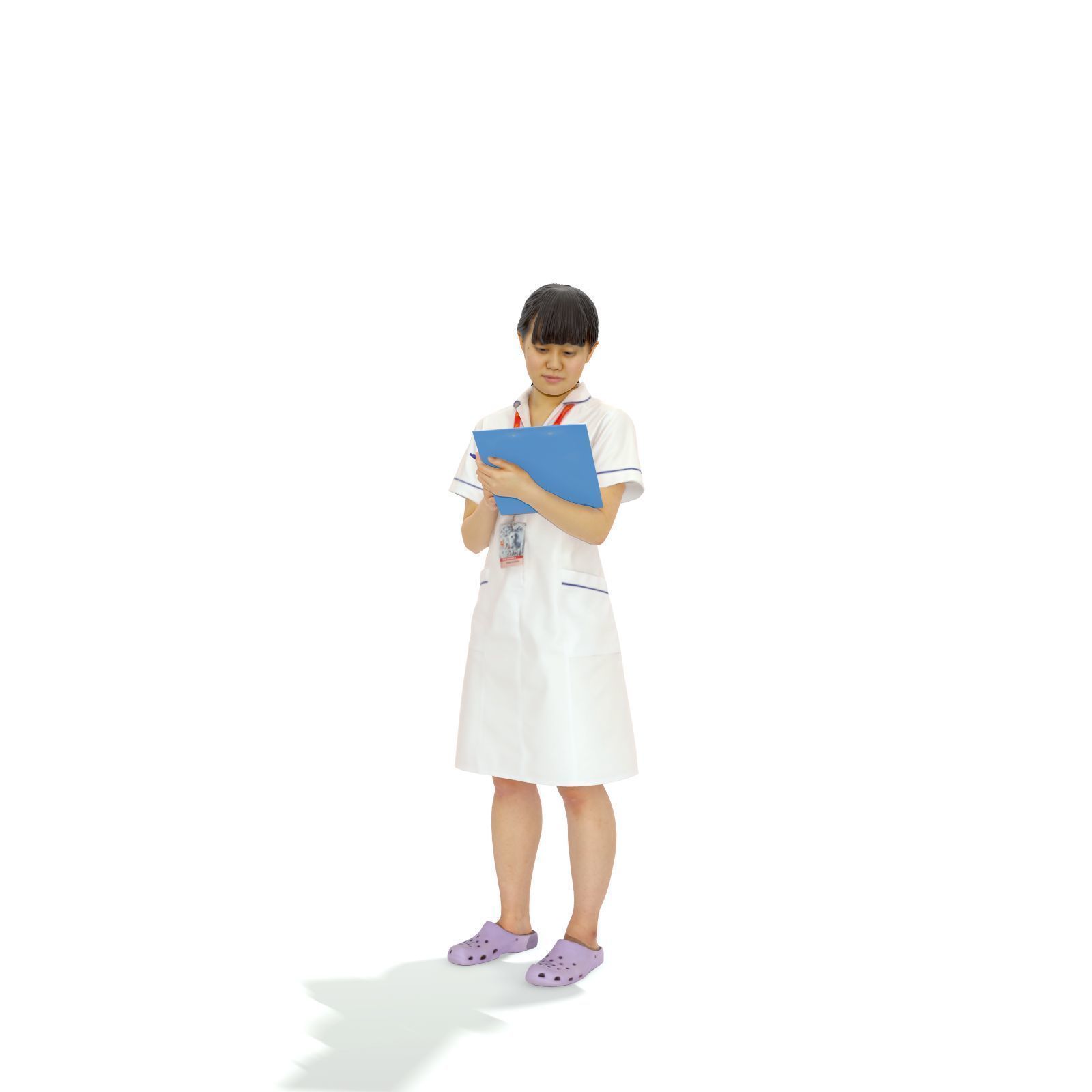 Standing Nurse With A Tablet WWom0308-HD2-O01P01-S Low-poly 3D model_8
