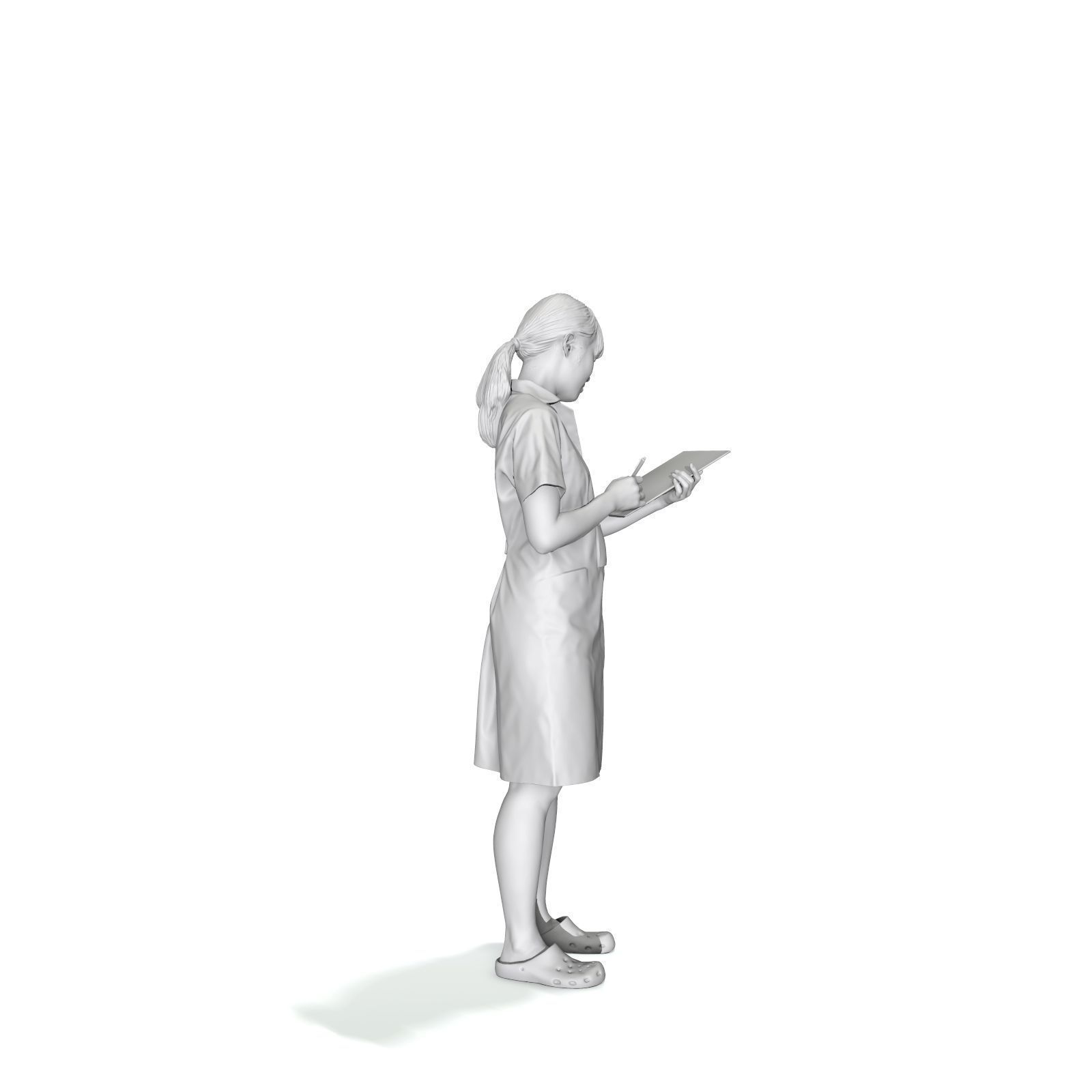 Standing Nurse With A Tablet WWom0308-HD2-O01P01-S Low-poly 3D model_11