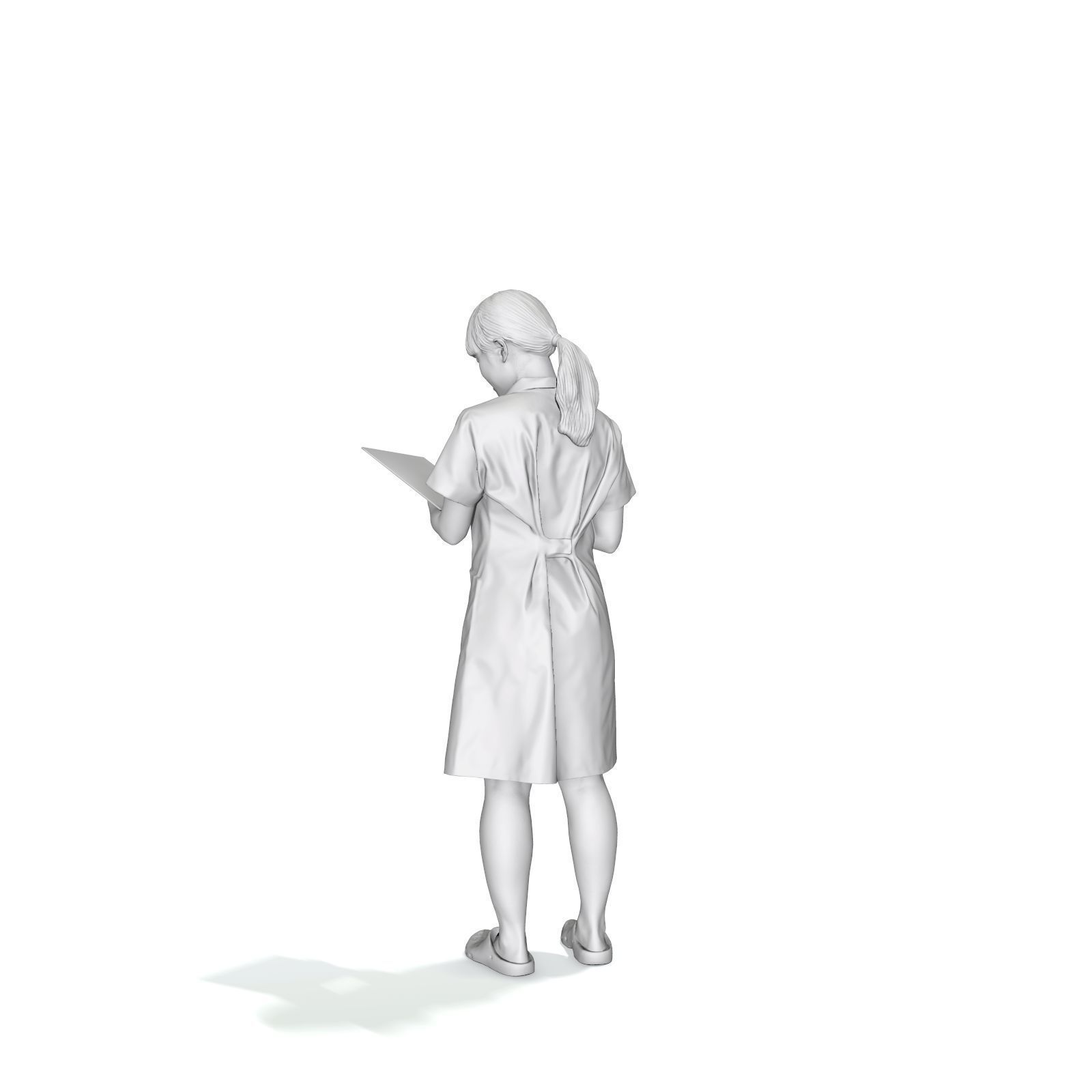 Standing Nurse With A Tablet WWom0308-HD2-O01P01-S Low-poly 3D model_14