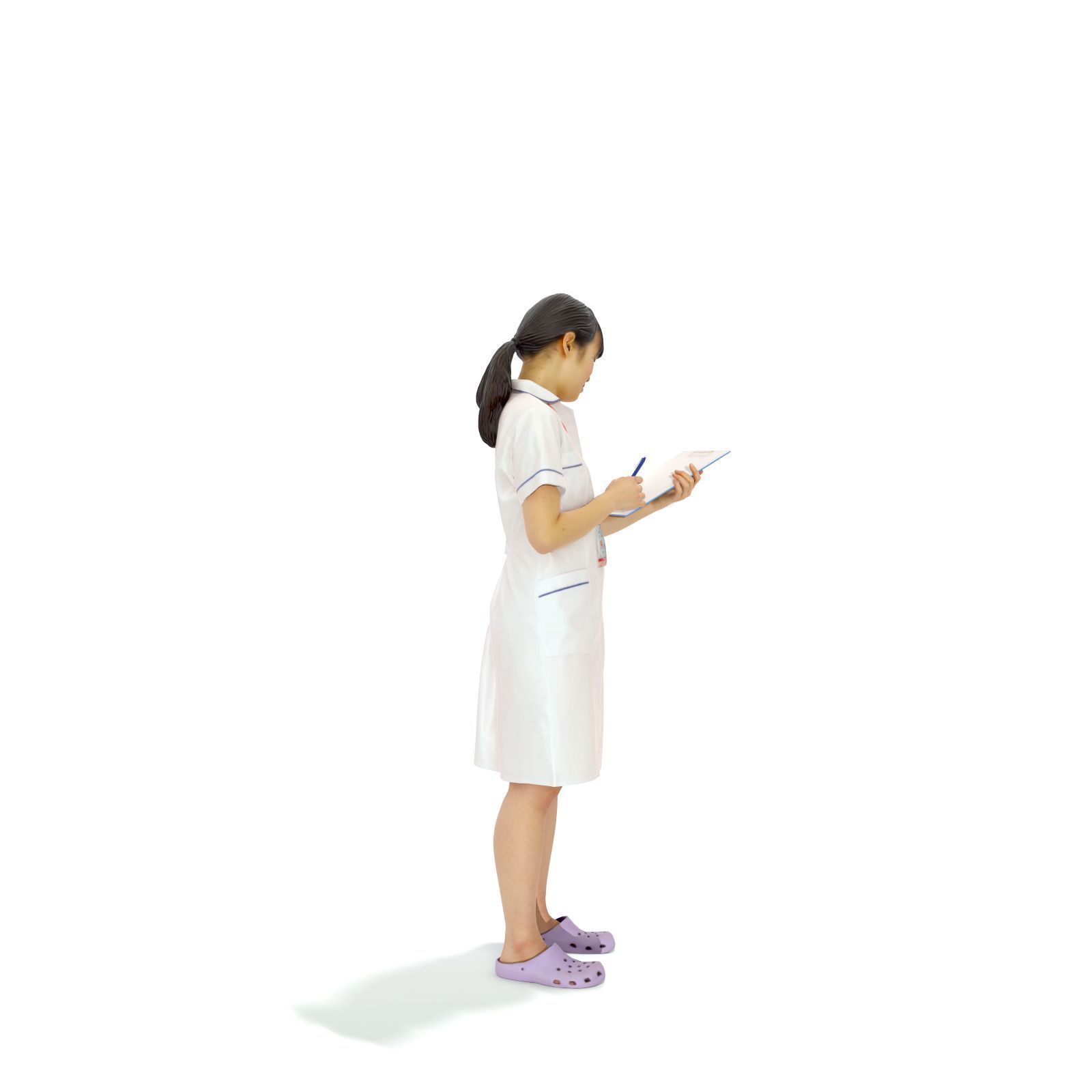 Standing Nurse With A Tablet WWom0308-HD2-O01P01-S Low-poly 3D model_2