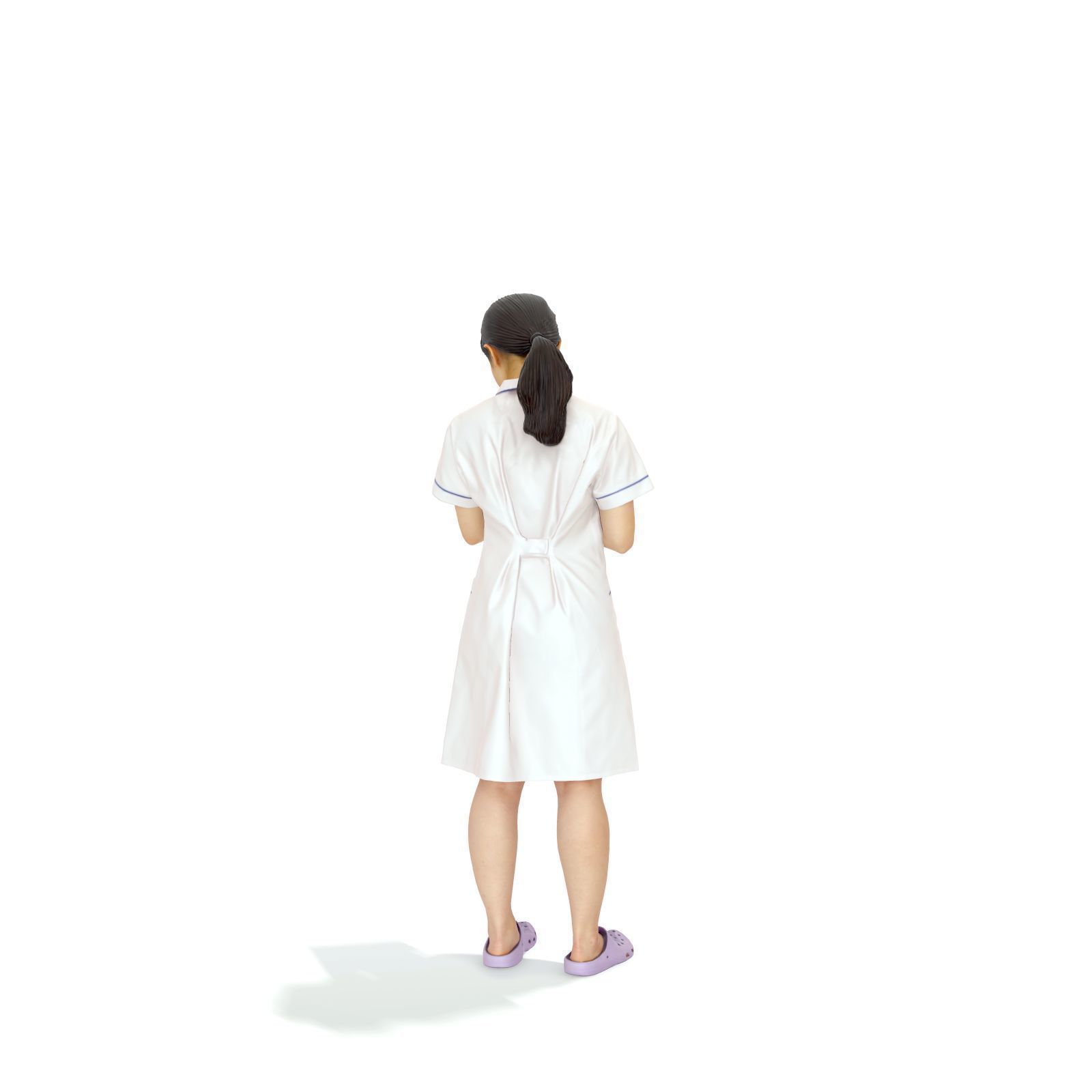 Standing Nurse With A Tablet WWom0308-HD2-O01P01-S Low-poly 3D model_4