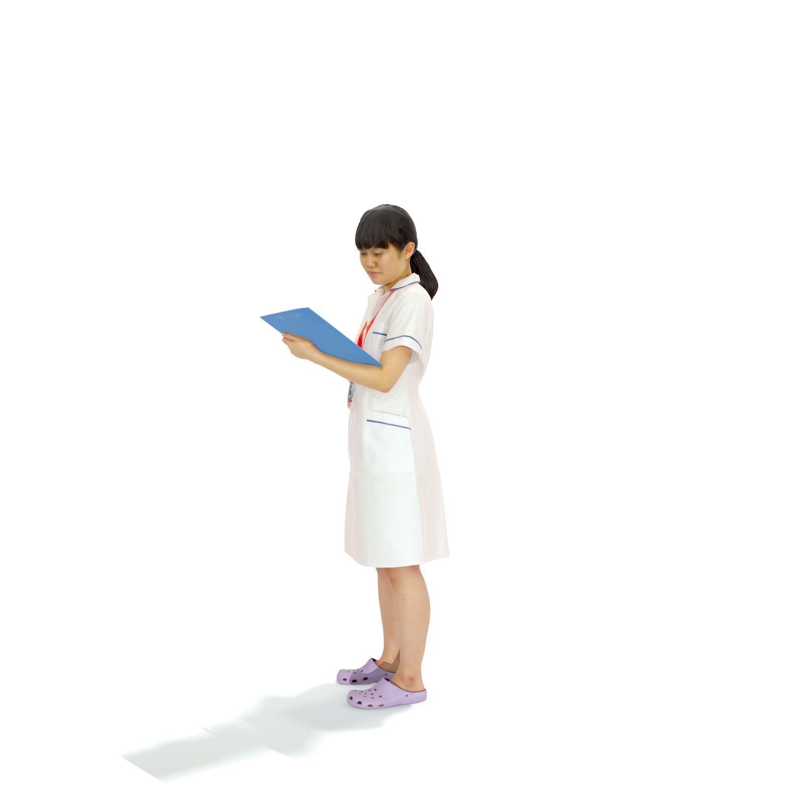 Standing Nurse With A Tablet WWom0308-HD2-O01P01-S Low-poly 3D model_7