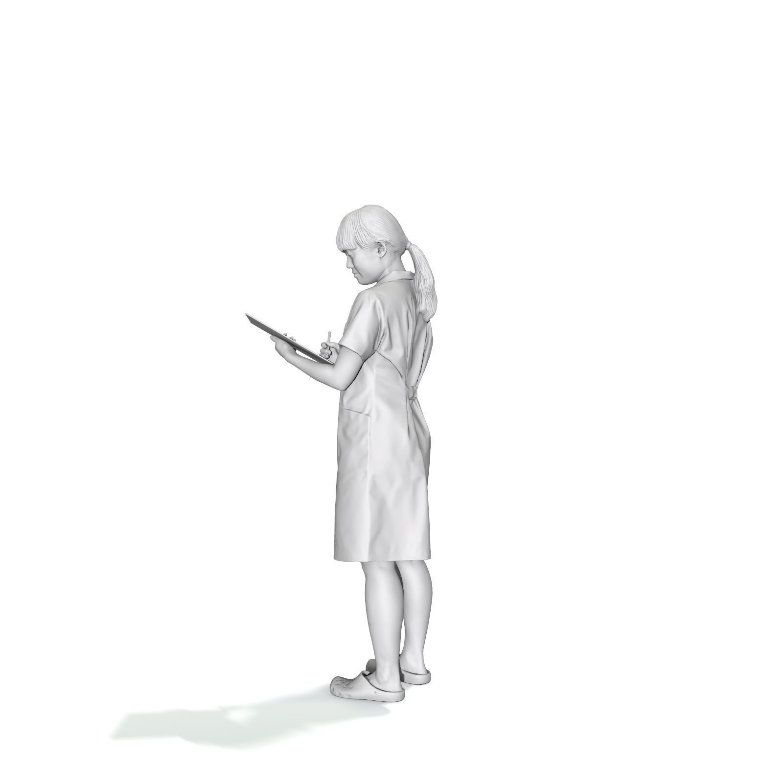 Standing Nurse With A Tablet WWom0308-HD2-O01P01-S Low-poly 3D model_15