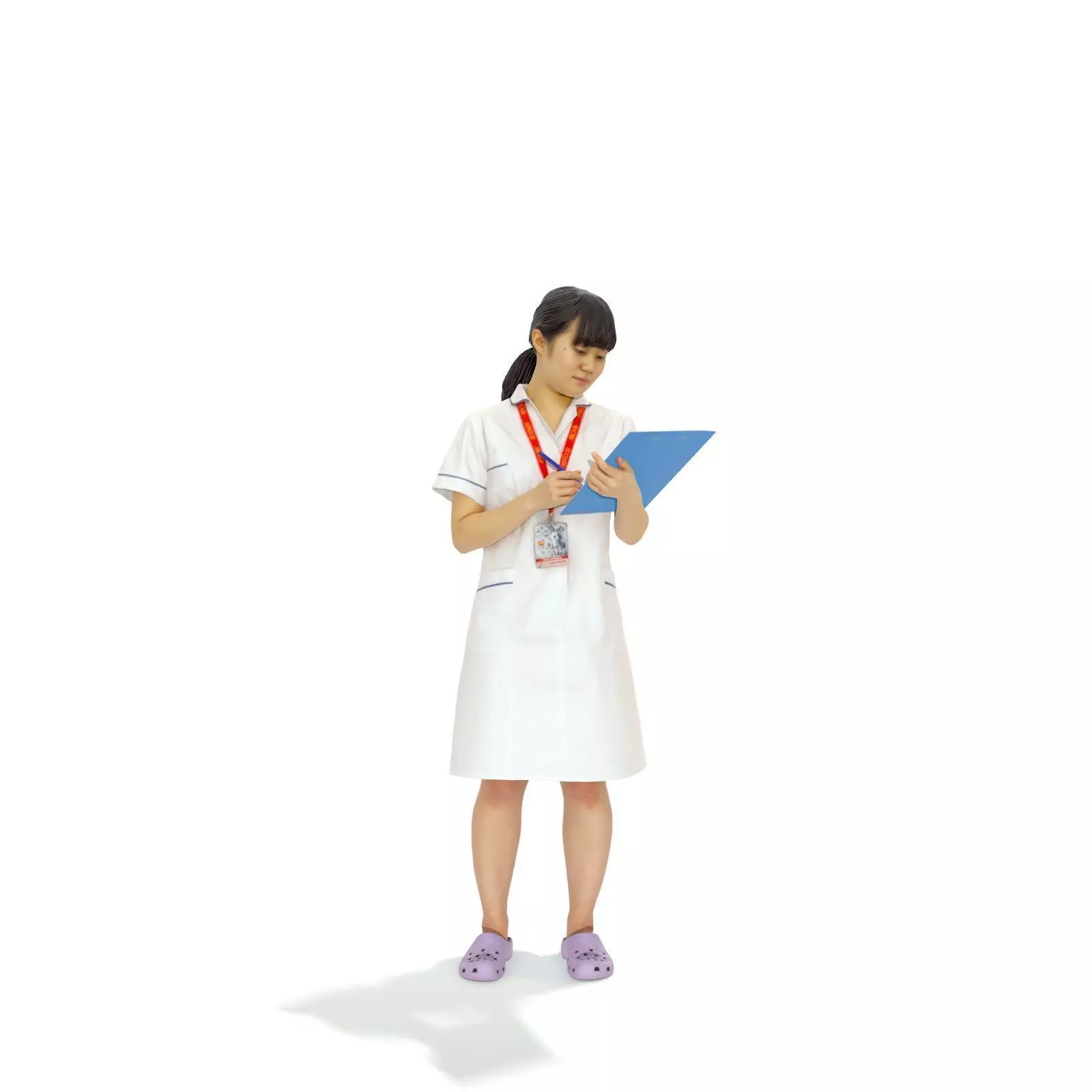 Standing Nurse With A Tablet WWom0308-HD2-O01P01-S Low-poly 3D model_0
