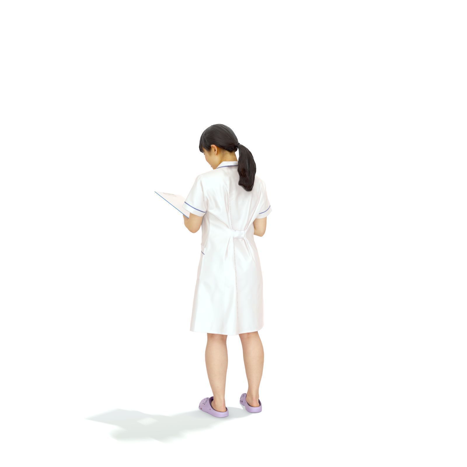 Standing Nurse With A Tablet WWom0308-HD2-O01P01-S Low-poly 3D model_5