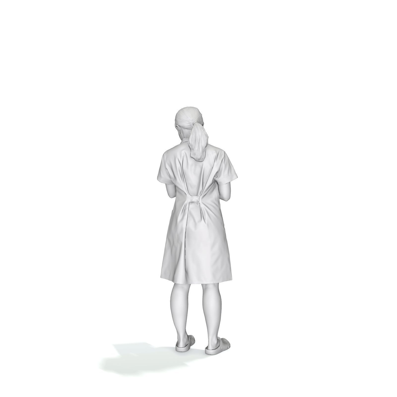Standing Nurse With A Tablet WWom0308-HD2-O01P01-S Low-poly 3D model_13