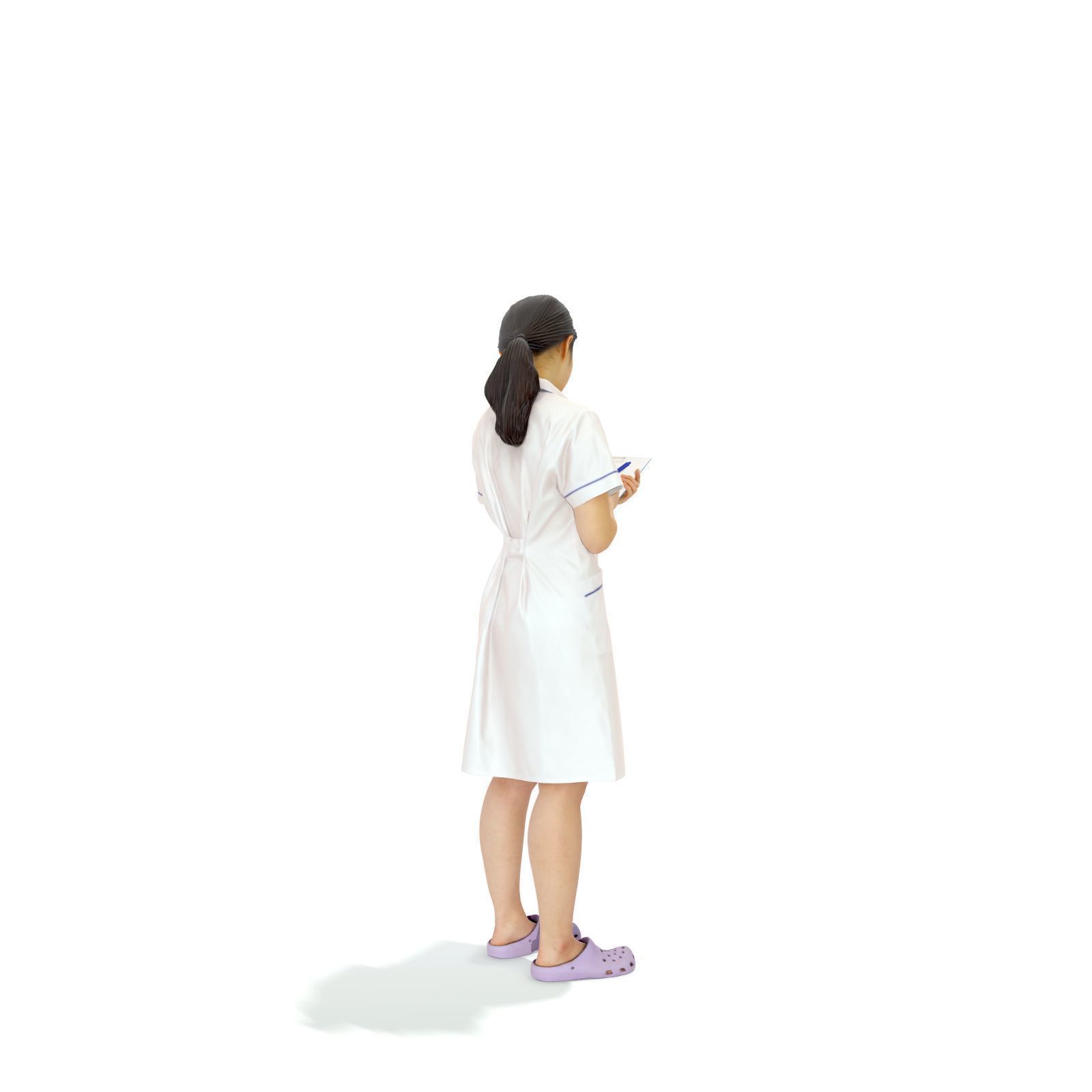 Standing Nurse With A Tablet WWom0308-HD2-O01P01-S Low-poly 3D model_3