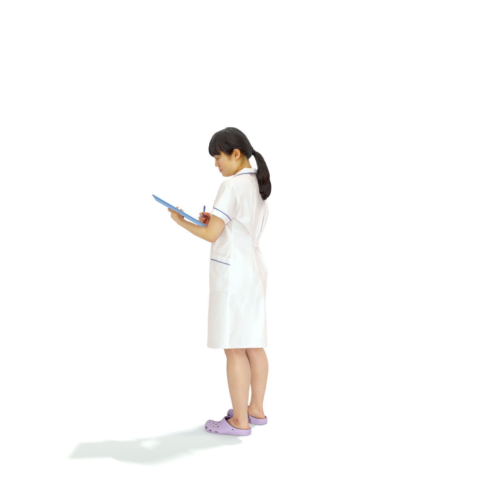 Standing Nurse With A Tablet WWom0308-HD2-O01P01-S Low-poly 3D model_6