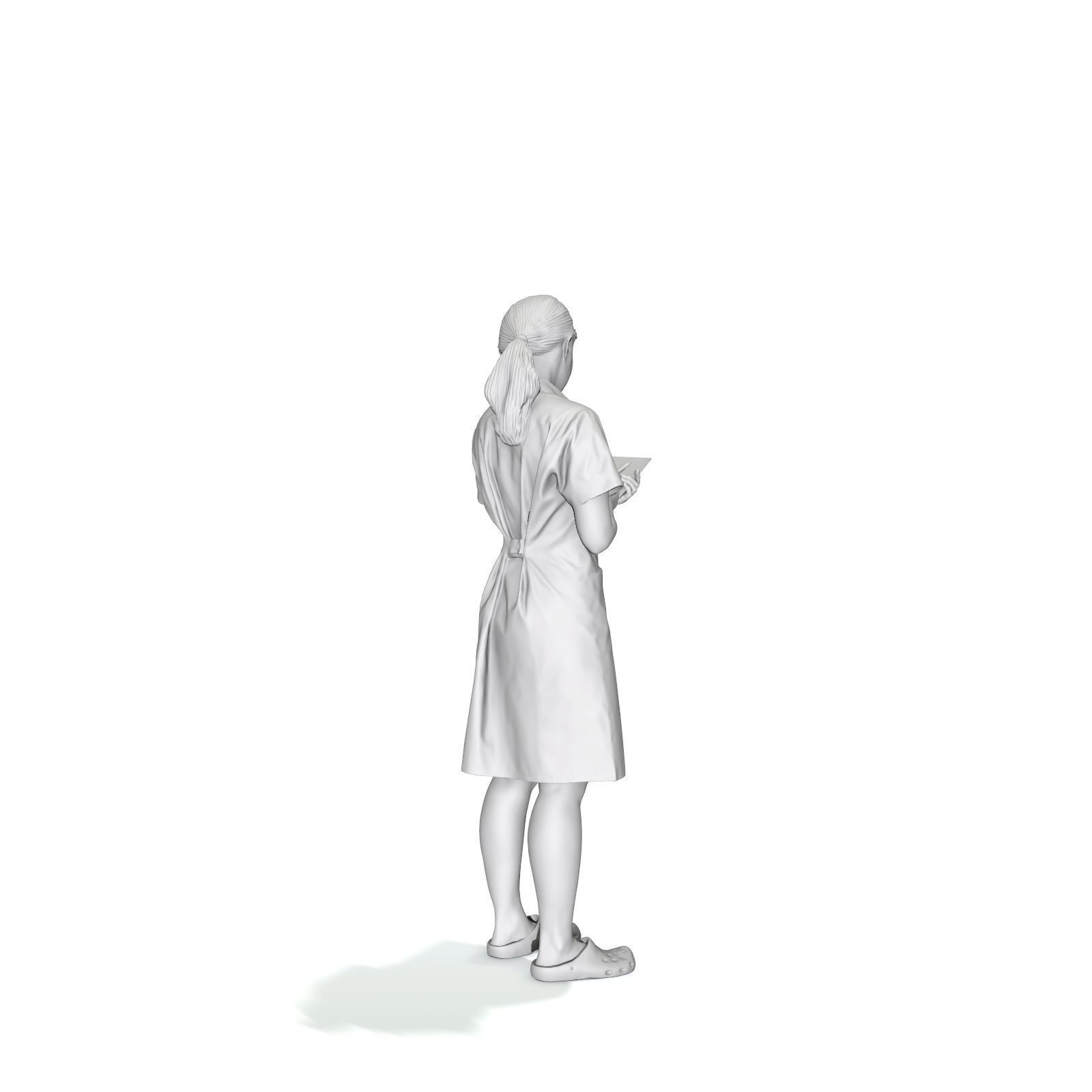 Standing Nurse With A Tablet WWom0308-HD2-O01P01-S Low-poly 3D model_12