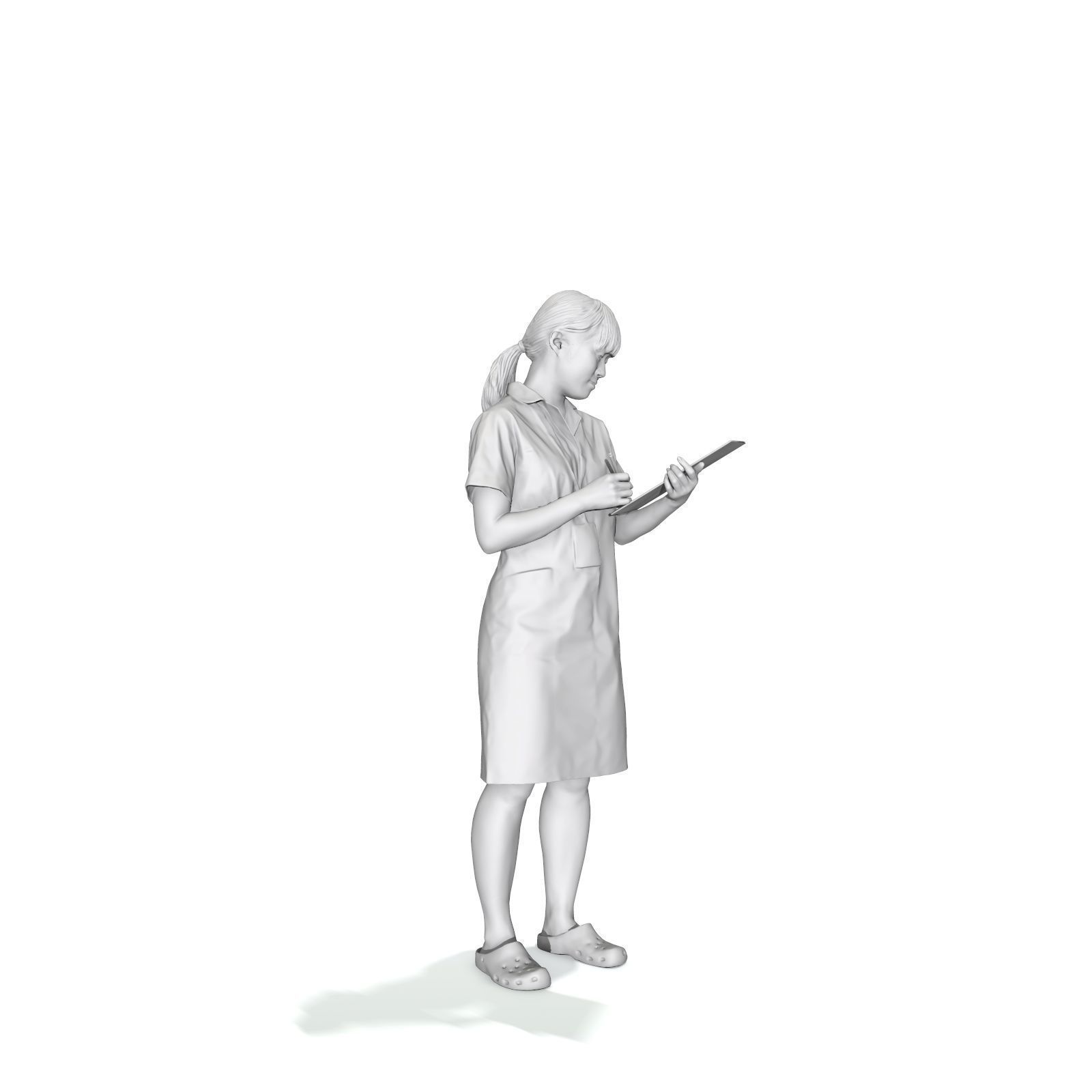 Standing Nurse With A Tablet WWom0308-HD2-O01P01-S Low-poly 3D model_10
