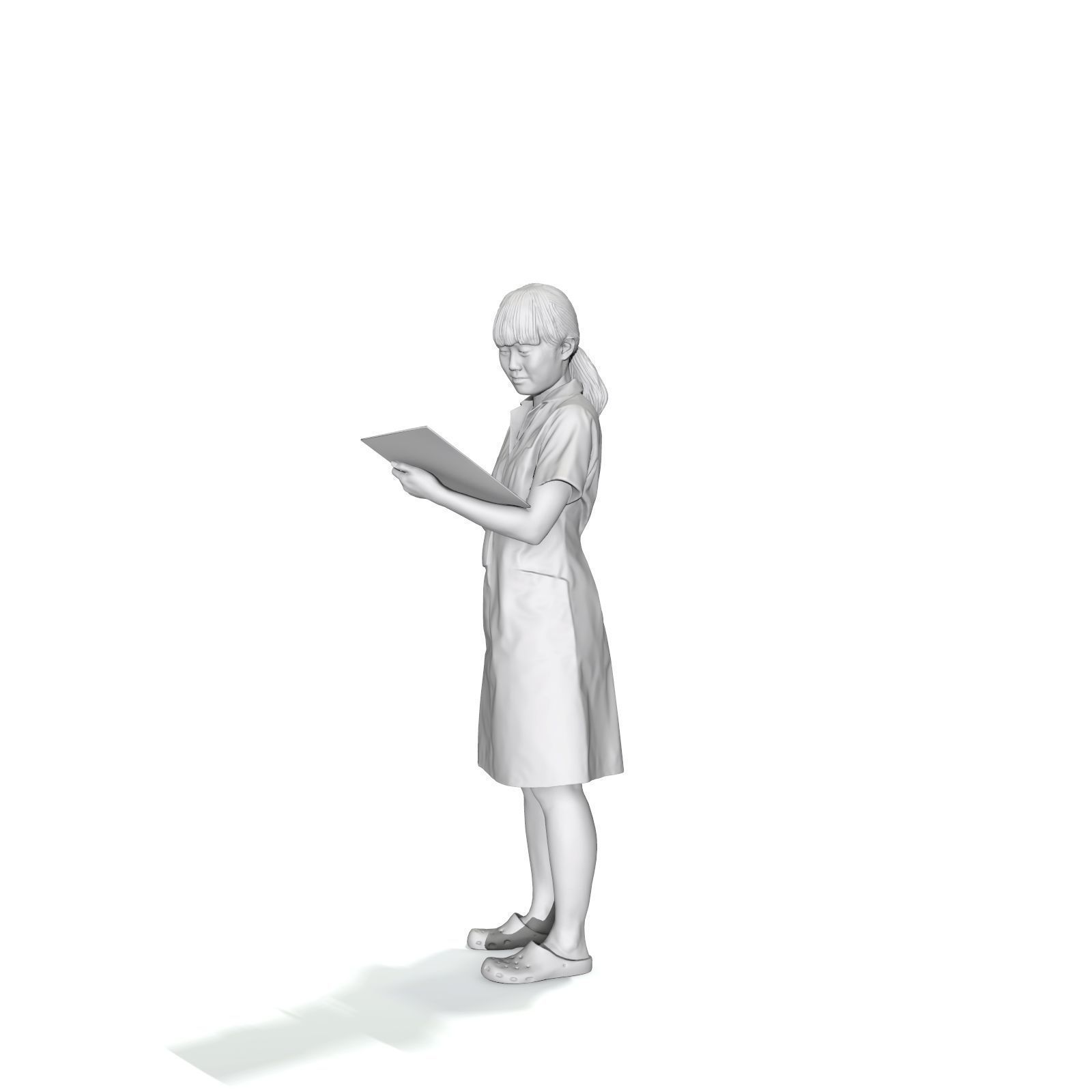 Standing Nurse With A Tablet WWom0308-HD2-O01P01-S Low-poly 3D model_16