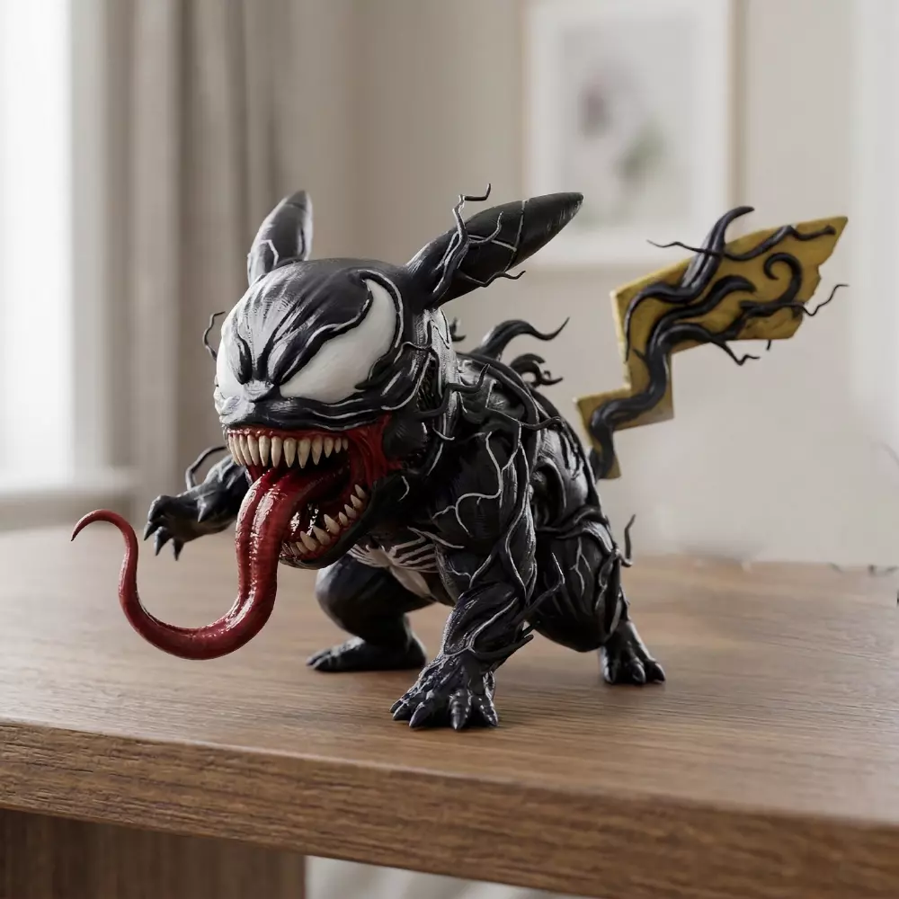 Venom Pikachu STL 3D print model