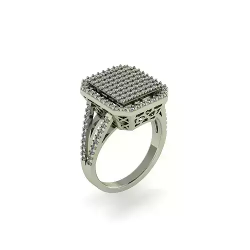 Valentine Love Women Diamond Ring 3dm render details 03