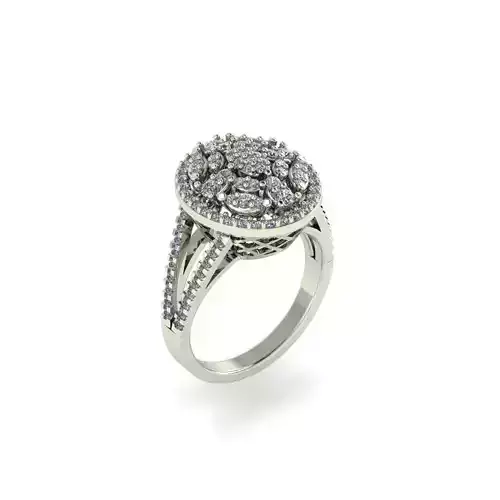 Valentine Love Women Diamond Ring 3dm render details 04