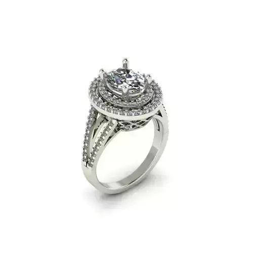 Valentine Love Women Diamond Ring 3dm render details 05