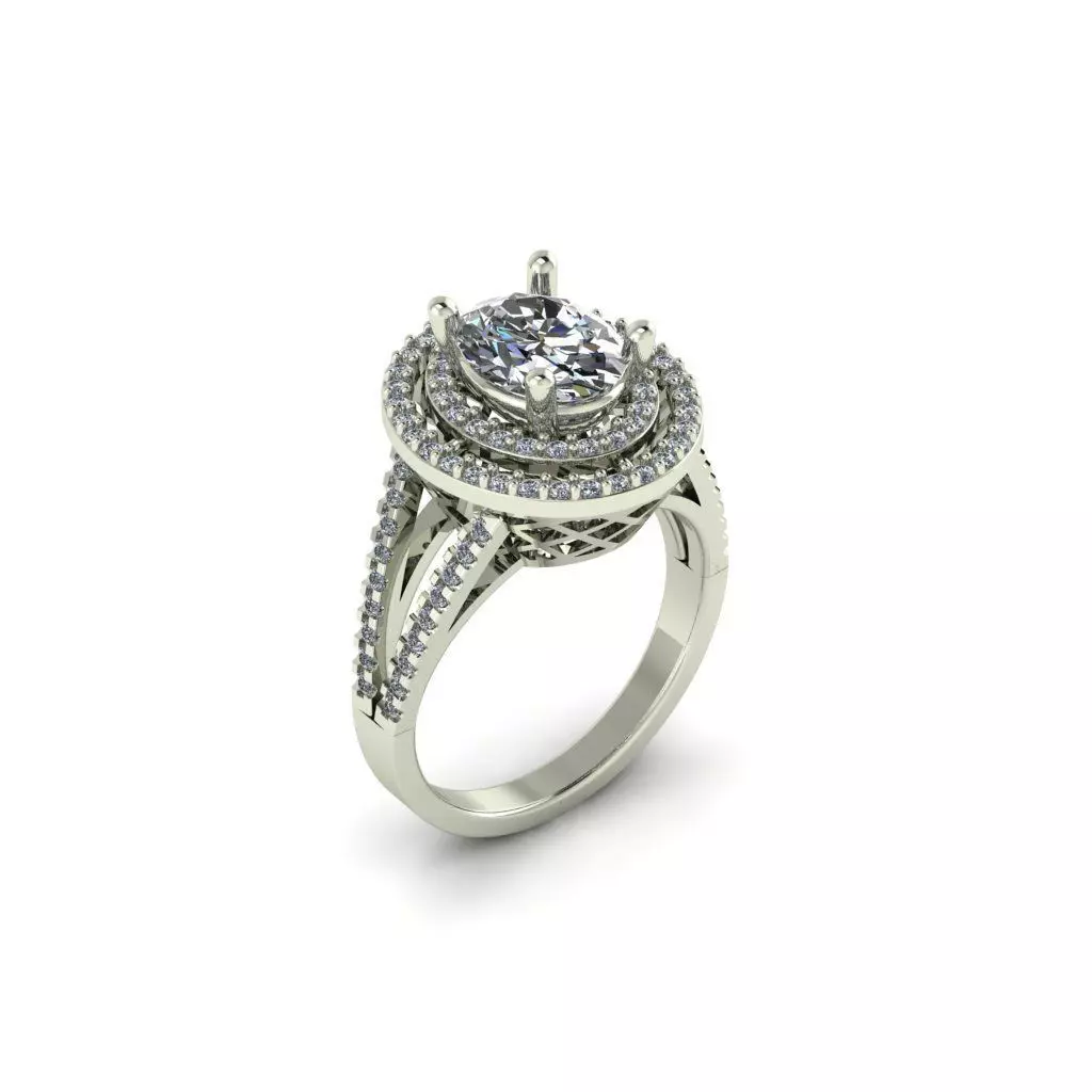 Valentine Love Women Diamond Ring 3dm render details 05 3D print model