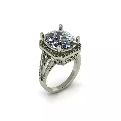 Valentine Love Women Diamond Ring 3dm render details 06