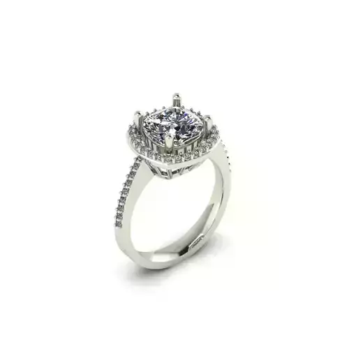 Valentine Love Women Diamond Ring 3dm render details 07