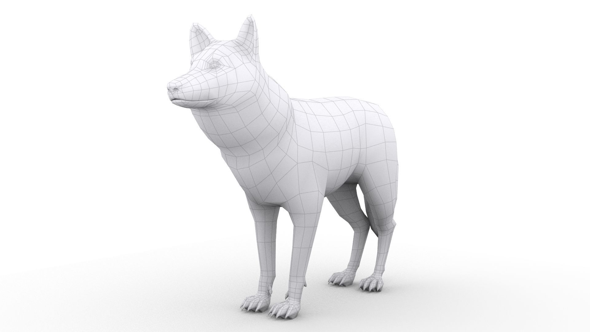 Timber Wolf Animated Low-poly 3D model_5