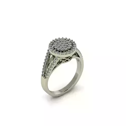 Valentine Love Women Diamond Ring 3dm render details 11
