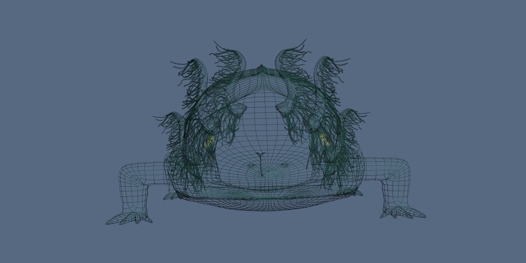 Axolotl 3D model fish Low-poly 3D model_7