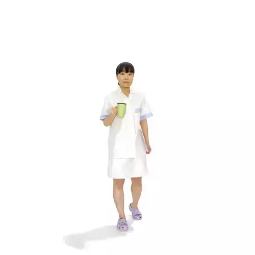 Walking Nurse With A Cup WWom0309-HD2-O01P01-S