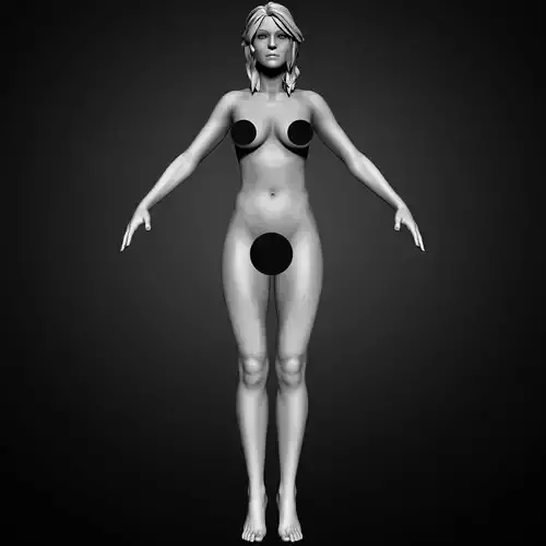 Woman A-Pose 3D model