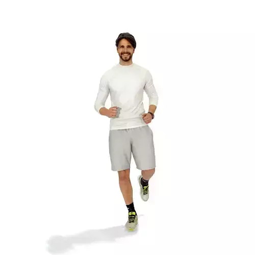 Casual Man Jogging SMan0312-HD2-O03P01-S Low-poly 3D model