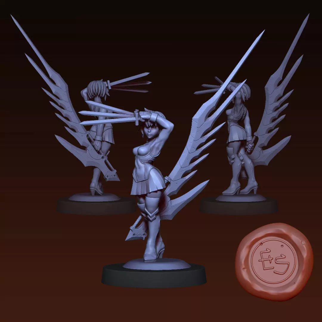 Ciel - Tsukihime - 32mm Miniature 3D print model